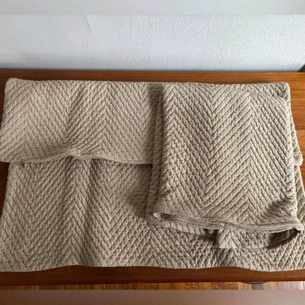 Frette Textured Cushion 100% Cotton Made in Italy 65x65 Set of 2